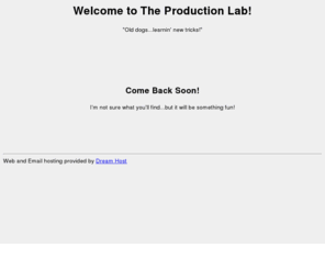 theproductionlab.com: :: The Production Lab ::
a quirky little web site