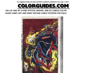 colorguides.com: Marvel and DC Comics color guides, original colorist art, and vintage comic posters
Marvel Comics & DC Comics color guides colorist artwork bought &
	 sold at Colorguides.com