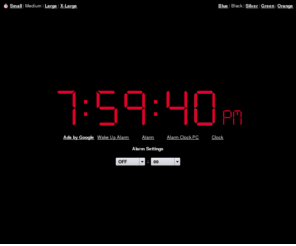 homealarmclock.com: Online Alarm Clock
Online Alarm Clock - Free internet alarm clock displaying your computer time.