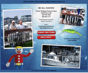 mrbillcharters.com: Mr. Bill Charters - Salmon&Trout Fishing Charters - Sunset Cruises - Lake Michigan - South Haven, MI
