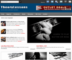 theorylessons.com: Guitar Lessons, Music Theory, Bass Lessons, Scales, Chords
Guitar lessons in music theory for the guitar or bass player. Use our guitar lessons and bass lessons to learn to play guitar scales and chords taught by a professional musician.
