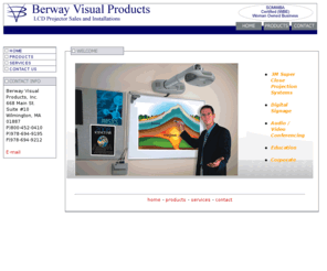 berwayvisuals.com: Berway Visual Products, Inc. - LCD / DLP Projectors
your complete multimedia source for lcd projectors, presentation products and support services