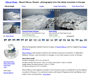 elbrusphoto.com: Elbrus Photo, Mount Elbrus Russia Photographs
Elbrus Russia photos, Elbrus Mountain photographs.