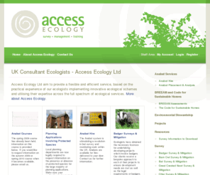 accessecology.com: UK consultant ecologists offering ecological surveying, training & management -  Access Ecology Ltd
Access Ecology Ltd - consultant ecologists offering ecological surveying, ecological training and ecological management throughout the UK