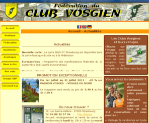 club-vosgien.com: Fédération du Club Vosgien / Accueil
actualités, liste des refuges, liste des associations 