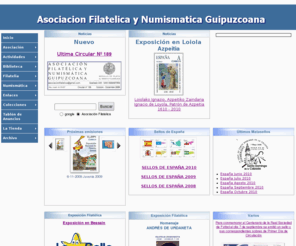 afng.org: AFNG - Asociacion Filatelica y Numismatica Guipuzcoana
AFNG - Información sobre Filatelia y Numismática, sellos y monedas