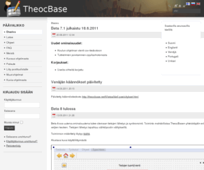 theocbase.net: TheocBase sivusto
Teokraattisen palveluskoulun ohjelman laatiminen ja yleisökokousten esitelmien helppo järjestäminen.