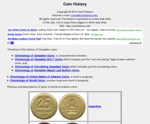 coinhistory.info: Coin History
Timelines and history of coins.