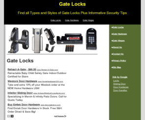 gatelocksonline.com: Gate Locks - Gate Locks
Wheather you are looking for multiple gate locks or just looking to replace a single gate lock you can find them here. Plus gate hardware and gate hinges too.