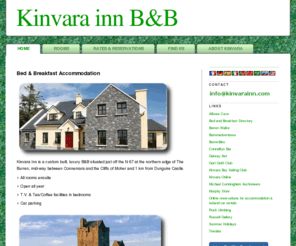 kinvarainn.com: Kinvarainn, B&B Accommodation Guesthouse
Kinvara Inn is a custom built, luxury B & B at the northern edge of The Burren, mid-way between Connemara and the Cliffs of Moher and 1 km from Dunguire Castle.