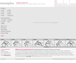 raumplus.ch: raumplus Schweiz AG
raumplus Schweiz AG, Generalimporteur von raumplus-Produkten in der Schweiz, Tel.  41 (0)61 201 24 24