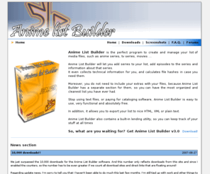 animelistbuilder.com: Anime List Builder
Anime List Builder. Free software to catalog and mantain your list of series, movies, music and anime