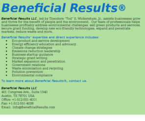 beneficialresults.org: BeneficialResults.com Home Page
Beneficial Results Environmental consulting firm in Austin Texas