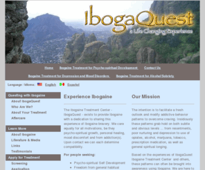 ibogaquest.com: Ibogaine Treatment Center for Addiction Interruption, Spiritual Development and Depression Relief ~ Tepoztlan, Mexico
Ibogaine Treatment Center for Addiction Interruption, Spiritual Development and Depression Relief - Tepoztlan, Mexico.