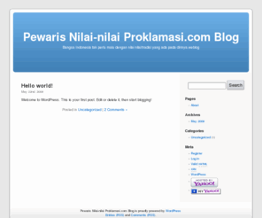 javatraditions.com: Pewaris Nilai-nilai Proklamasi.com Blog
