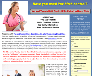 Yasmin Birth Control Alert Side Effects Lawsuit