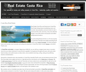 costaricabeachproperty.com: Costa Rica Real Estate For Sale. Ocean & Mountain View Properties
Real Estate in Costa Rica & Americana's Costa Rica Real Estate for sale offers realtor view properties, developments and homes. Free Costa Rica real estate search.