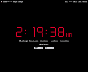 alarmclockonline.info: Online Alarm Clock
Online Alarm Clock - Free internet alarm clock displaying your computer time.