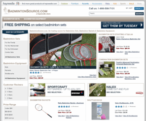 badmintonsources.com: Shop Badminton Equipment & Badminton Set at Badminton Source
Get fast shipping on Badminton Sets & Badminton Rackets every day at BadmintonSource.com. Buy online a Badminton Set or Badminton Racket today!
