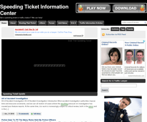 speedingticketinformationcenter.com: Speeding And Trafic Enforcement News | Speeding Ticket Information Center
How to beat that Speeding Ticket or Traffic Citation