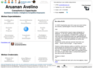 aruanan.net: Aruanan Avelino - Consultoria & Capacitação
Página de Entrada no site Aruanan Avelino - Consultoria & Capacitação - Engenharia de Processos Empresariais, Governança Corporativa, Gestão do Conhecimento, Certificação ABNT NBR ISO, BPMN, Maturidade, CMMI, P-CMM, Competências, Habilidades, Pedagogia Empresarial, Plano de Competência, Desenvolvimento Organizacional, RH Estratégico, Planejamento Estratégico, PCP, Melhores Práticas, Práticas Técnicas, Práticas Gerenciais, e-Learning, Ensino a Distância, SLM, SLA, OLA, ROI, Retorno Sobre o Investimento.