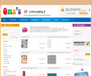 3dsupermarkt.com: Welkom bij OMAS 3D Supermarkt - alles om uw kaarten te maken besteld u bij Omas 3D supermarkt
Welkom bij OMAS 3D Supermarkt - alles om uw kaarten te maken besteld u bij Omas 3D supermarkt.