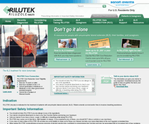 alssupport.org: RILUTEK (riluzole) | Amyotrophic Lateral Sclerosis (ALS) Treatment
Click here for safety and prescribing information. Everything you need to know about RILUTEK, the only FDA-approved treatment for patients diagnosed with ALS, also known as Lou Gehrigâs disease.