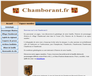 chamborant.com: Chamborant
Généalogie, Histoire de la famille et du régiment Chamborant