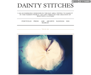 daintystitches.net: blog, Dainty Stitches Home
A blog about design, inspirations, creations and fashion