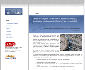 time-o-meter.de: Time-O-Meter: webbasierte OpenSource-Zeiterfassung und Projektcontrolling
Präzise Arbeitszeiterfassung ist die Grundlage für Projektcontrolling und Projektabrechnung. Time-O-Meter bietet flexible Zeiterfassung – webbasiert, mehrsprachig und kostenlos.