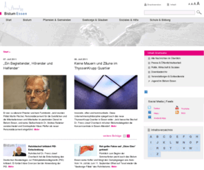 bistum-essen.de: bistum-essen: Startseite
Das Internetportal des Bistums Essen. Hier finden Sie aktuelle Nachrichten und Informationen über das kirchliche Leben zwischen Rhein und Lenne.