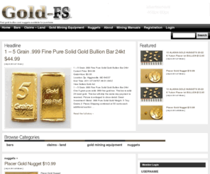 gold-fs.net: Gold prospecting and mining equipment
Where to mind gold mining and gold prospecting equipment