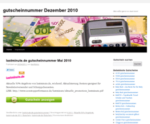 kindercouch.net: gutscheinnummer Dezember 2010
