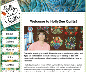 hollydeequilts.com: HollyDee Quilts
HollyDee Quilts, Longarm and freeform quilting.