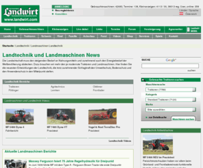 landtechnik.info: Landmaschinen und Landtechnik auf landwirt.com
Der fortschrittliche Landwirt informiert Sie laufend über Landmaschinen und Landtechnik Neuheiten. Top Neuheiten finden Sie auf dieser Seite.