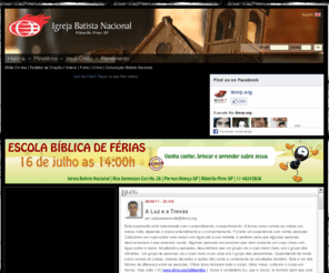 ibnrp.org: Igreja Batista Nacional em Ribeirão Pires
Site da Igreja Batista Nacional em Ribeirão Pires. Agenda, programação, história, devocionais e variedades do mundo cristão.