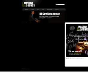 massivedjsounds.com: Massive Sounds
Thank you for visiting Massive DJ Sounds, the official website of DJ Guy. Massive Sounds was established in 1996 and since then continues to grow with each passing year.