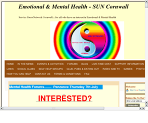 mentalhealthcornwall.info: Service User Network Cornwall
Service Users of Emotional and Mental Health Care in Cornwall, help and support.