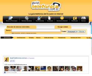 telefonosecuador.com: Guia telefonica Ecuador / Paginas Amarillas Ecuador / Guiatelefonica / Guía telefónica
pagina de busqueda de servicios