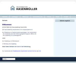 hv-hasenmueller.de: Hausverwaltung in Würzburg - Wohnungsverwaltung in Würzburg - Immobilienverwaltung in Würzburg - Miethausverwaltung in Würzburg
Ihr Ansprechpartner für: Hausverwaltung, Wohnungsverwaltung, Immobilienverwaltung und Miethausverwaltung in Würzburg ist die Hausverwaltung Hasenmüller