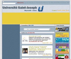 usj.edu.lb: [Site de l'Université Saint-Joseph de Beyrouth] - USJ 2009
