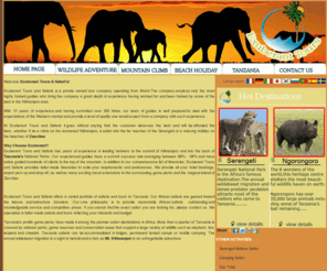 exuberanttoursandsafaris.com: Welcome:-Exuberant Tours And Safaris
Welcome to Tanzania-Exuberant Tours and Safaris....