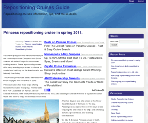 repositioningcruisesguide.com: Repositioning cruises information, tips, and cruise deals.
Learn all about the advantages and disadvantages of repositioning cruises.