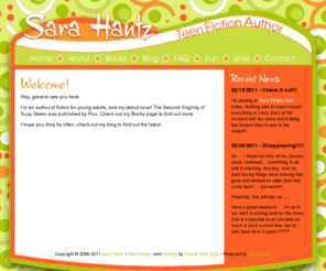 sarahantz.com: Sara Hantz
Website of Teen Fiction Author Sara Hantz