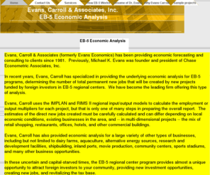evanseb5.com: Home
Evans, Carroll and Associates specializes in EB-5 economic analysis