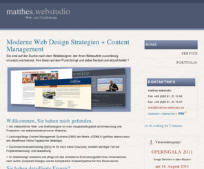 matthes-webstudio.de: Website Entwicklung und Webdesign aus Brandenburg an der Havel | matthes.webstudio
Sie suchen einen professionellen und zuverlässigen Webdesign-Service in Brandenburg? Gefunden: Website-Entwicklung, Content Management (Joomla) und Online-Marketing