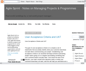 agilesprint.com: Agile Sprint Ltd - Intelligent Project Management Consultancy Services
Project Management Consultancy providing, project management, programme management, business analysis, help with interviewing candidates, rescuing projects, compiling RFPs, RFIs, Tenders, PID