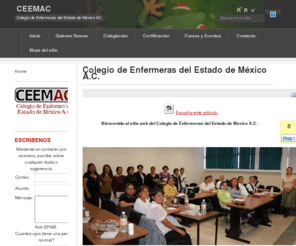 ceemac.org: Colegio de Enfermeras del Estado de México A.C.
Sitio del Colegio de Enfermeras del Estado de México AC CEEMAC