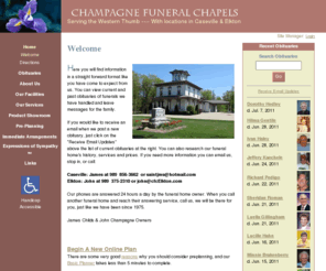 cfcelkton.com: Champagne Funeral Chapels : Elkton, Michigan (MI)
Champagne Funeral Chapels : Serving the Western Thumb   ----      
With locations in Caseville & Elkton