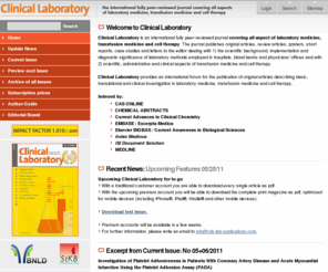 clin-lab-publications.net: Clinical Laboratory - Home
Clinical Laboratory